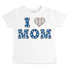 Los Angeles Dodgers Tiny Turnip Youth Heart Mom T-Shirt - MLB T-shirts