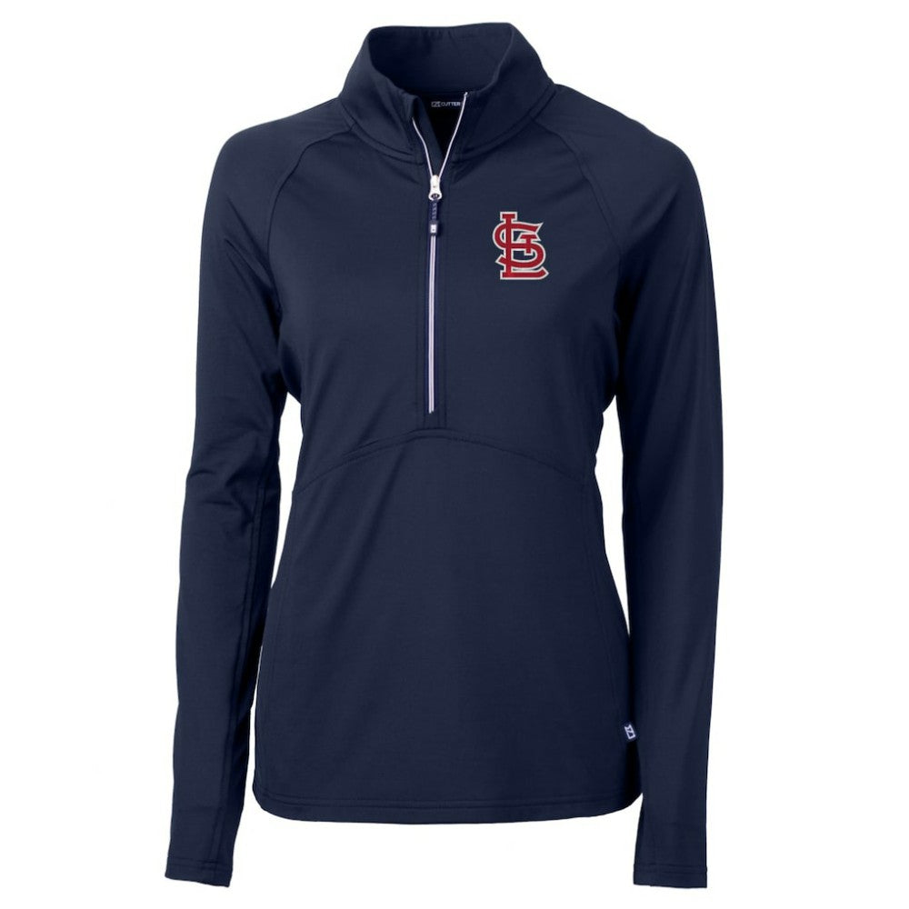 St. Louis Cardinals Cutter & Buck Women's Adapt Eco Knit Stretch Half-Zip Pullover Top - MLB Pullover