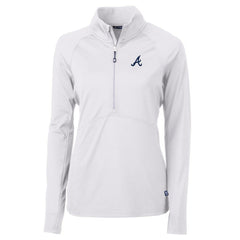 Atlanta Braves Cutter & Buck Women's Adapt Eco Knit Stretch Half-Zip Pullover Top - MLB Pullover