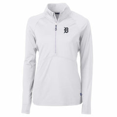 Detroit Tigers Cutter & Buck Women's Adapt Eco Knit Stretch Half-Zip Pullover Top - MLB Pullover