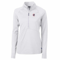 Chicago Cubs Cutter & Buck Women's Adapt Eco Knit Stretch Half-Zip Pullover Top - MLB Pullover