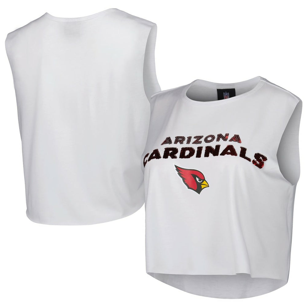 Arizona Cardinals Cuce Women's Sequin Cropped Tank Top | NFL Sale