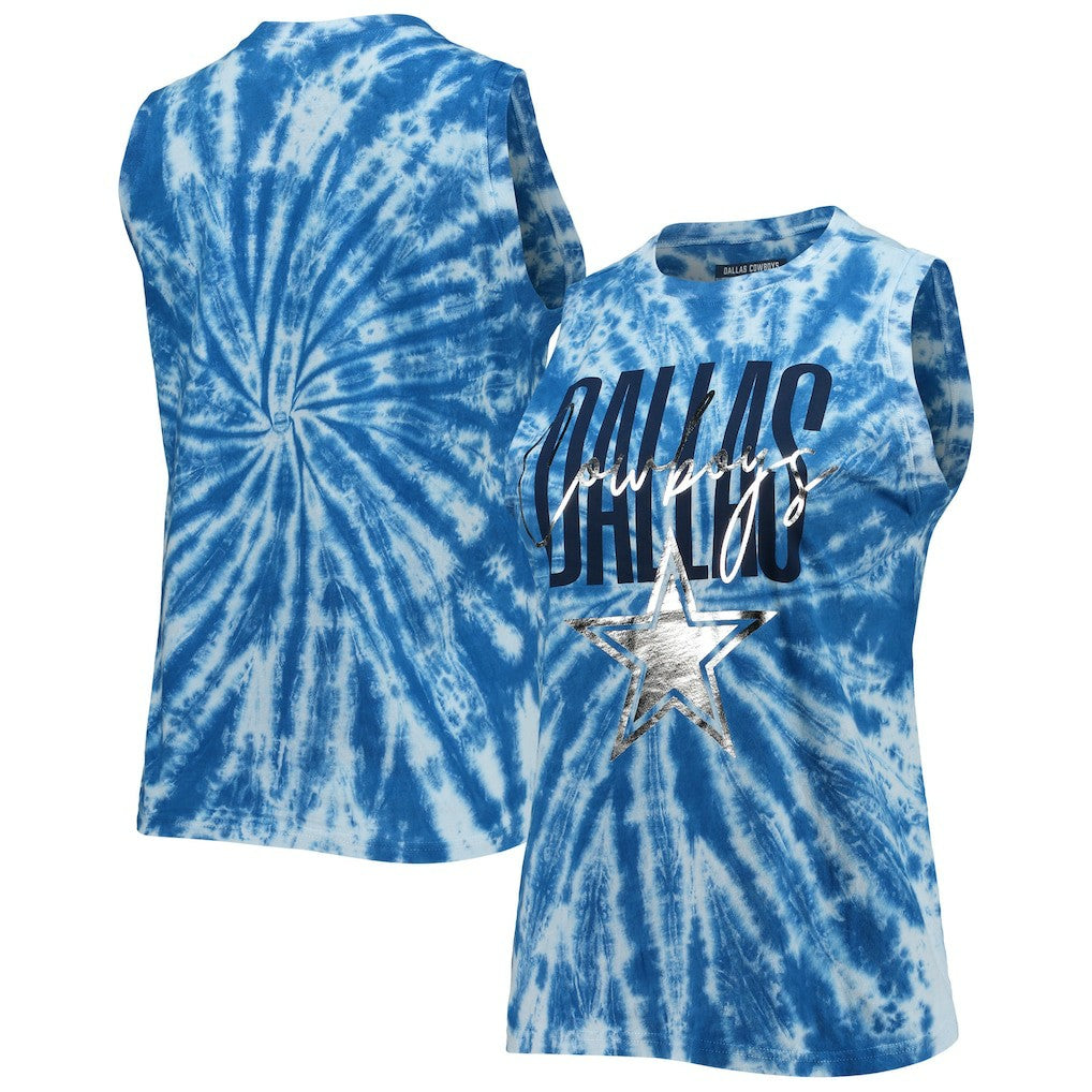 Dallas Cowboys Lauren James Women's Tie-Dye Jersey Boxy Tank Top | NFL Sale