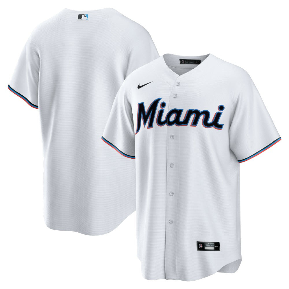 Miami Marlins Nike Home Blank Replica Jersey - MLB Jerseys