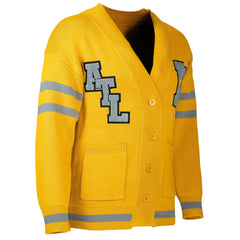 Yellow/Gray Atlanta Hawks NBA x Keiser Clark No Caller ID Button-Up Cardigan | NBA