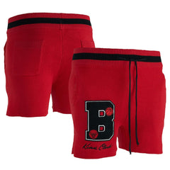 Red/Black Chicago Bulls NBA x Keiser Clark No Caller ID Knit Shorts | NBA
