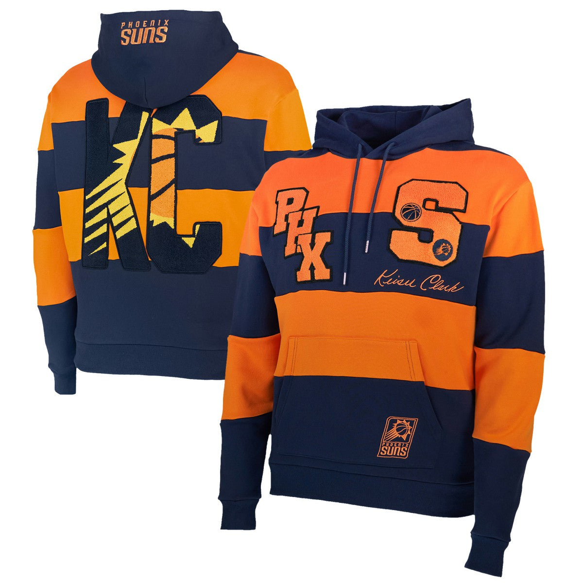 Navy/Orange Phoenix Suns NBA x Keiser Clark No Caller ID Pullover Hoodie | NBA