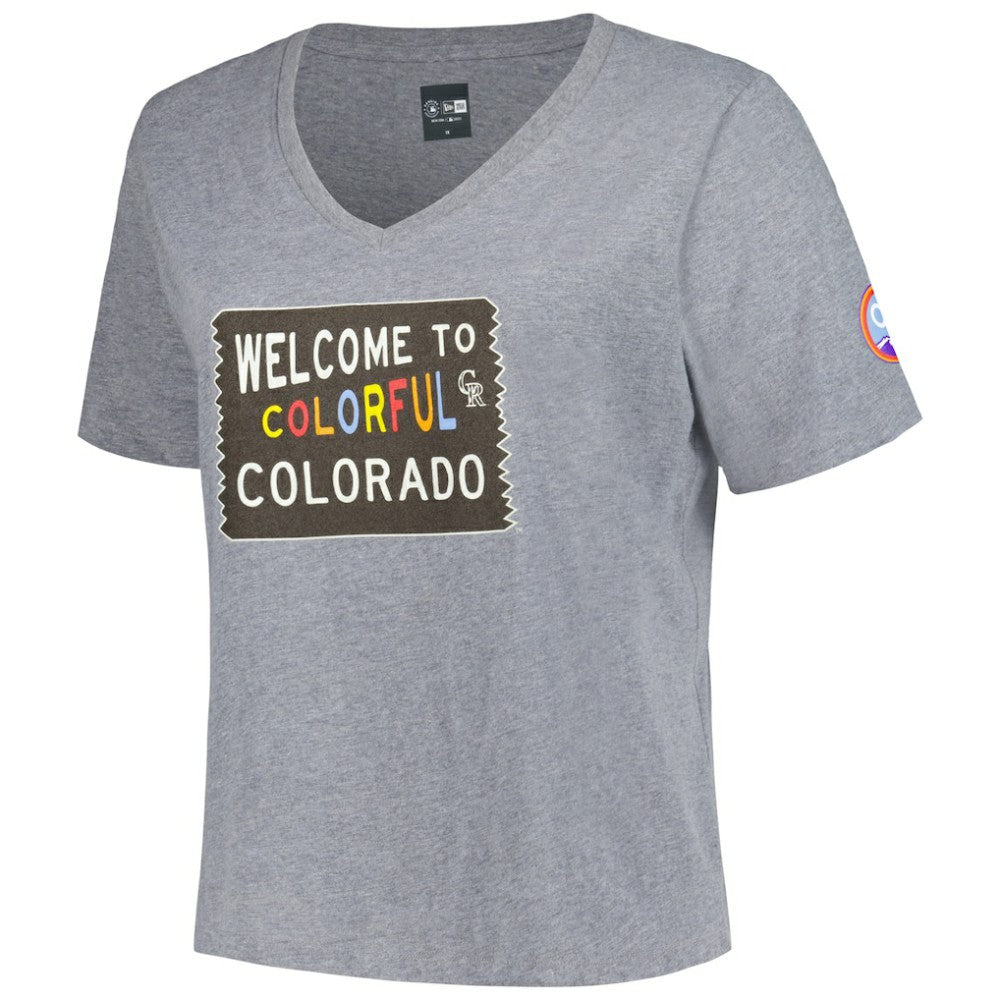 Colorado Rockies New Era Women's City Connect Plus Size V-Neck T-Shirt - MLB T-shirts