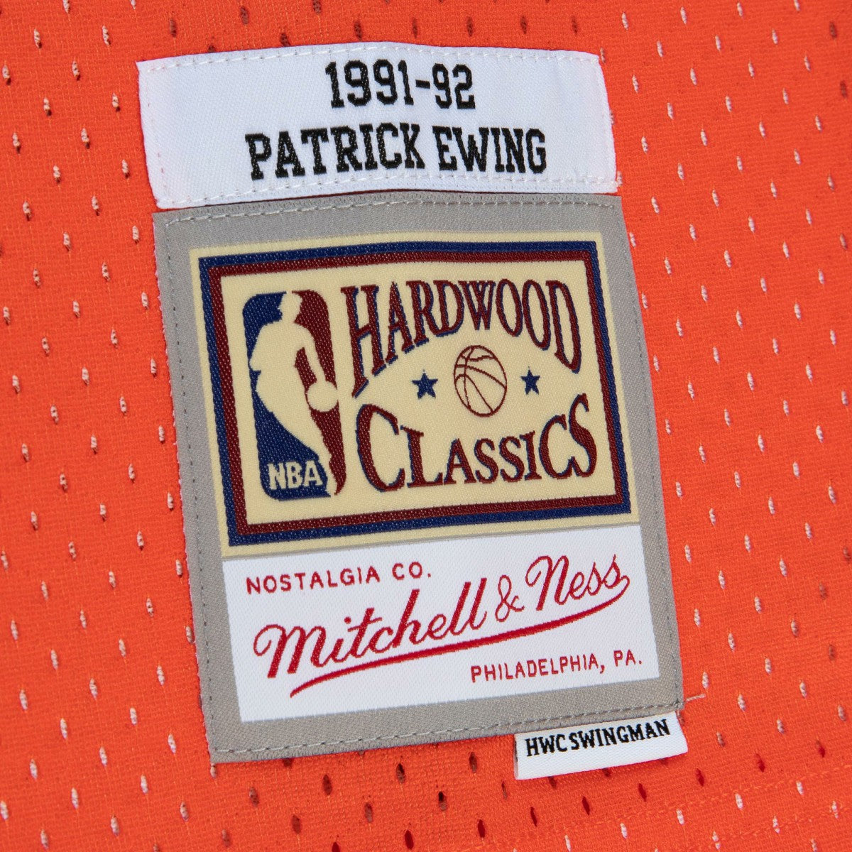 Orange/Royal Patrick Ewing New York Knicks 1991/92 Hardwood Classics Fadeaway Swingman Player Jersey | NBA