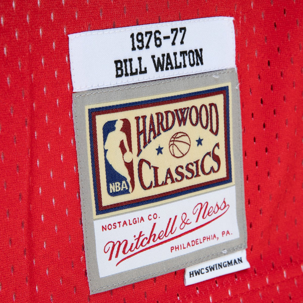 Red/Black Bill Walton Portland Trail Blazers 1976/77 Hardwood Classics Fadeaway Swingman Player Jersey | NBA