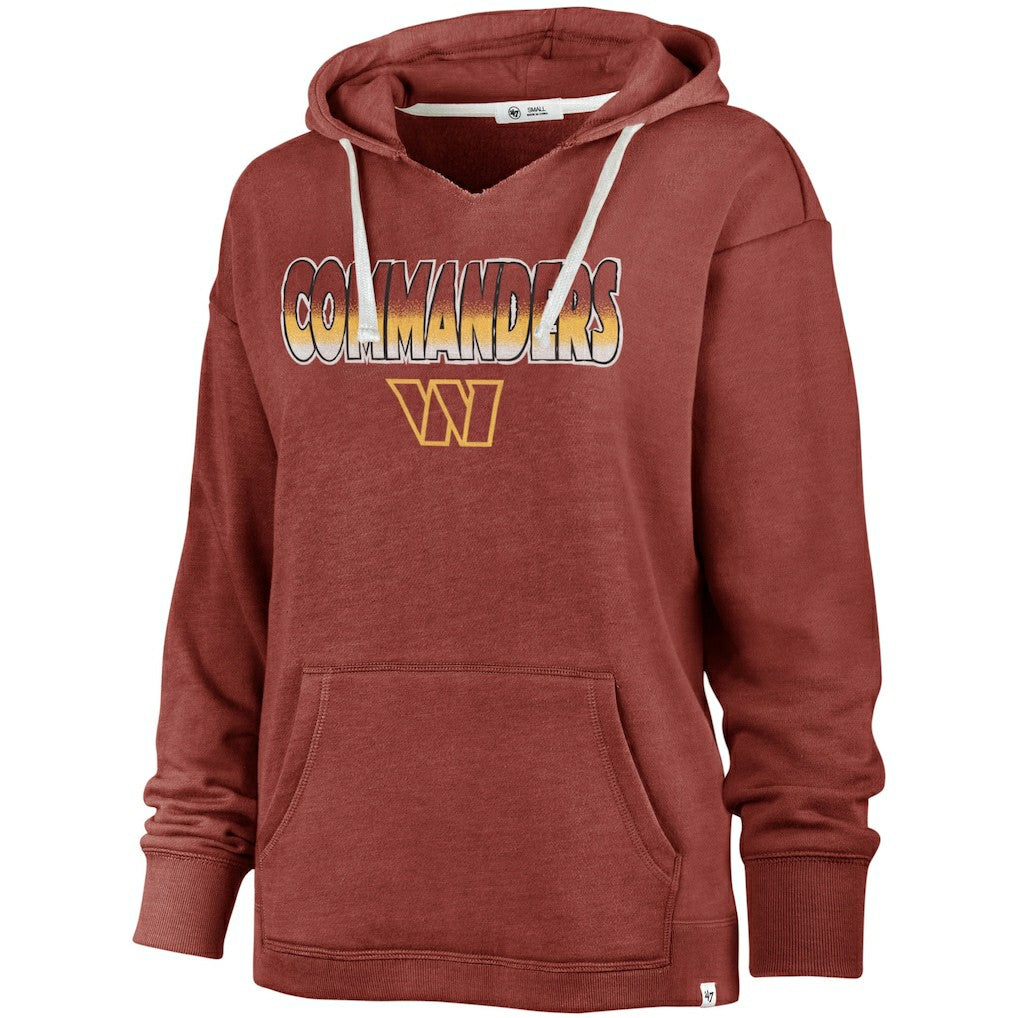 Washington Commanders '47 Women's Color Rise Kennedy Pullover V-Neck Hoodie | NFL Online