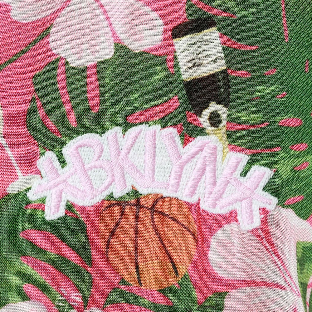 Pink Brooklyn Nets Lusso Women's Finley-Frankie Party Top & Shorts Set | NBA