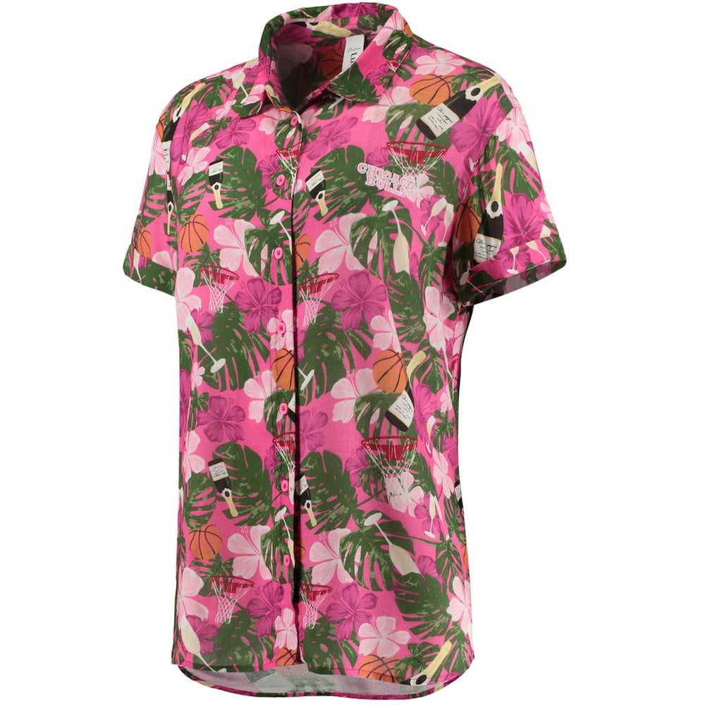 Pink Chicago Bulls Lusso Women's Finley-Frankie Party Top & Shorts Set | NBA