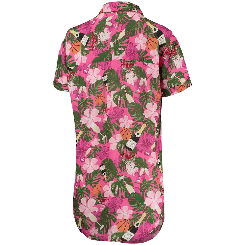 Pink Chicago Bulls Lusso Women's Finley-Frankie Party Top & Shorts Set | NBA