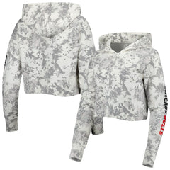 Gray/White Chicago Bulls Lusso Women's Maia Tri-Blend Cropped Quarter-Zip Top sale | NBA
