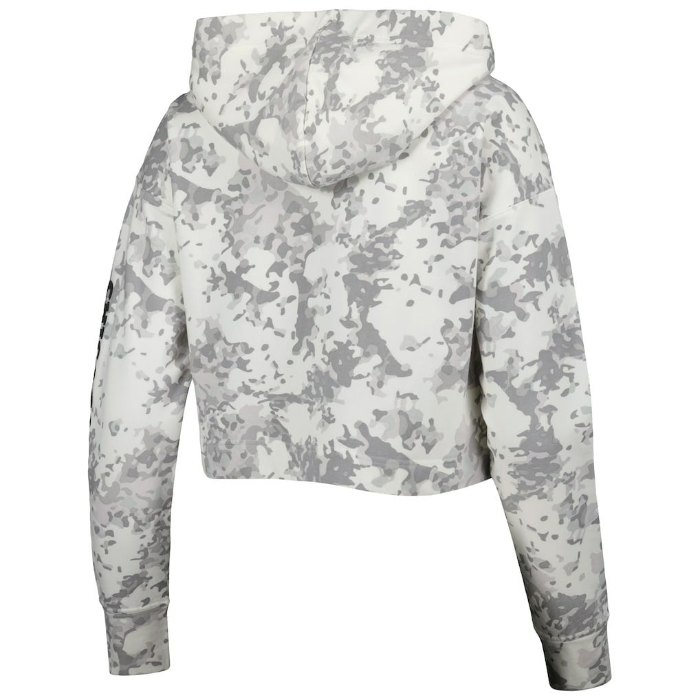 Gray/White Chicago Bulls Lusso Women's Maia Tri-Blend Cropped Quarter-Zip Top sale | NBA