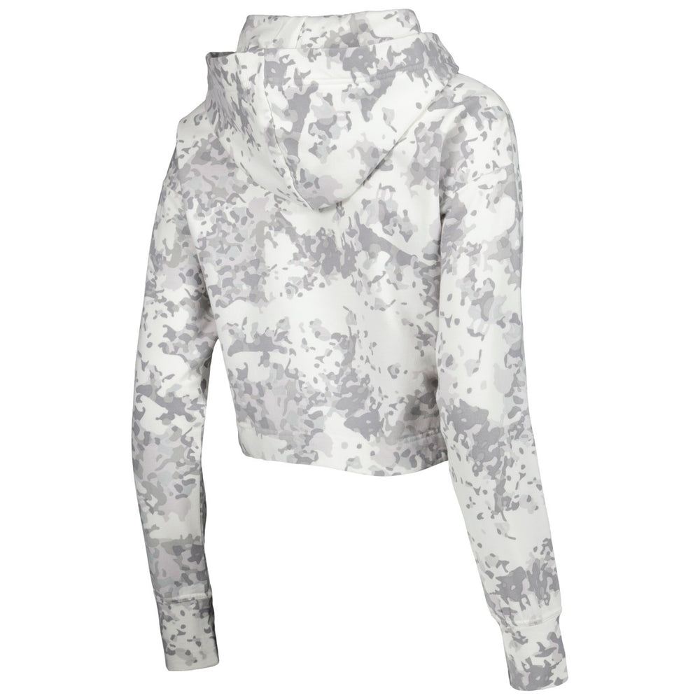 Gray/White Phoenix Suns Lusso Women's Maia Tri-Blend Cropped Quarter-Zip Top | NBA