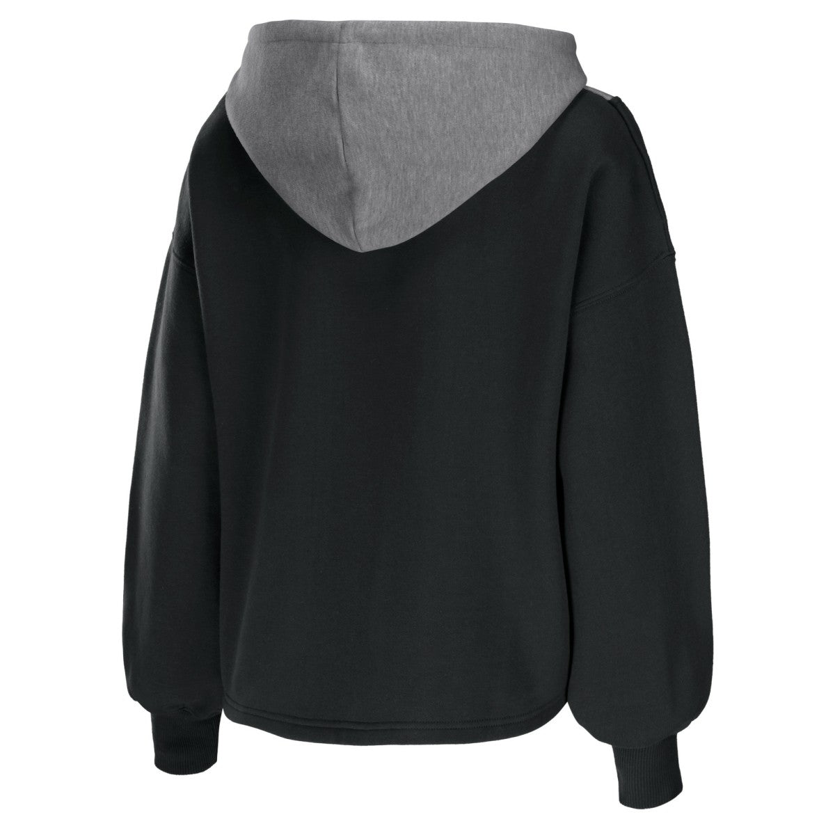 Black Miami Heat WEAR by Erin Andrews Women's Pieced Quarter-Zip Hoodie Jacket | NBA