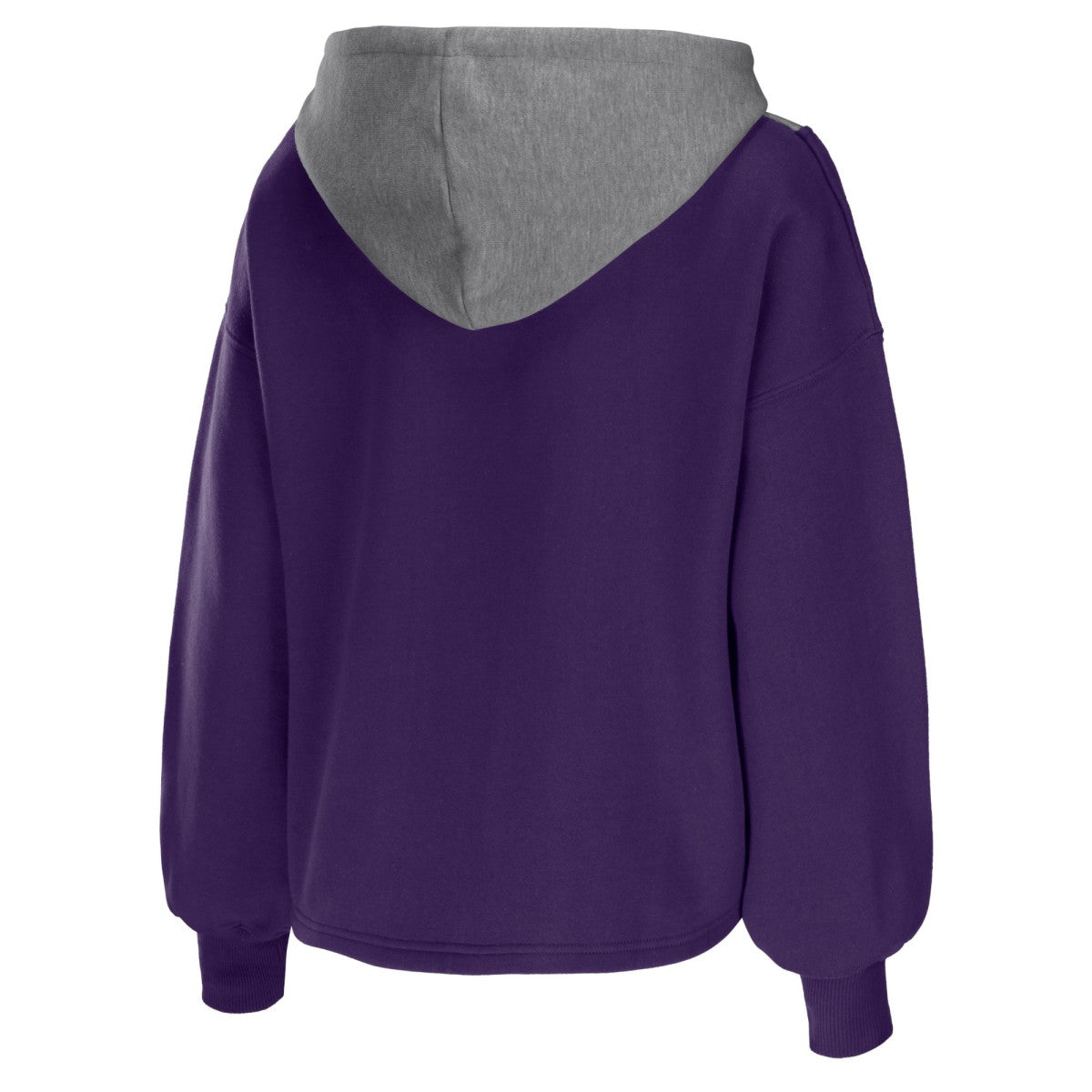 Purple Phoenix Suns WEAR by Erin Andrews Women's Pieced Quarter-Zip Hoodie Jacket | NBA