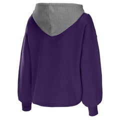 Purple Phoenix Suns WEAR by Erin Andrews Women's Pieced Quarter-Zip Hoodie Jacket | NBA
