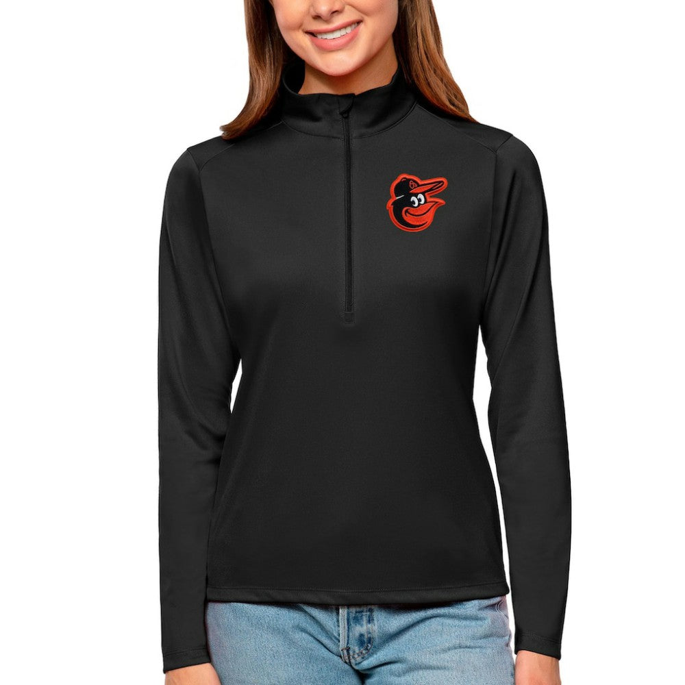 Baltimore Orioles Antigua Women's Tribute Quarter-Zip Pullover Top - MLB Pullover