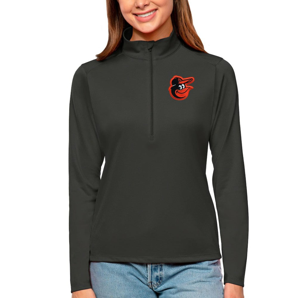 Baltimore Orioles Antigua Women's Tribute Quarter-Zip Pullover Top - MLB Pullover