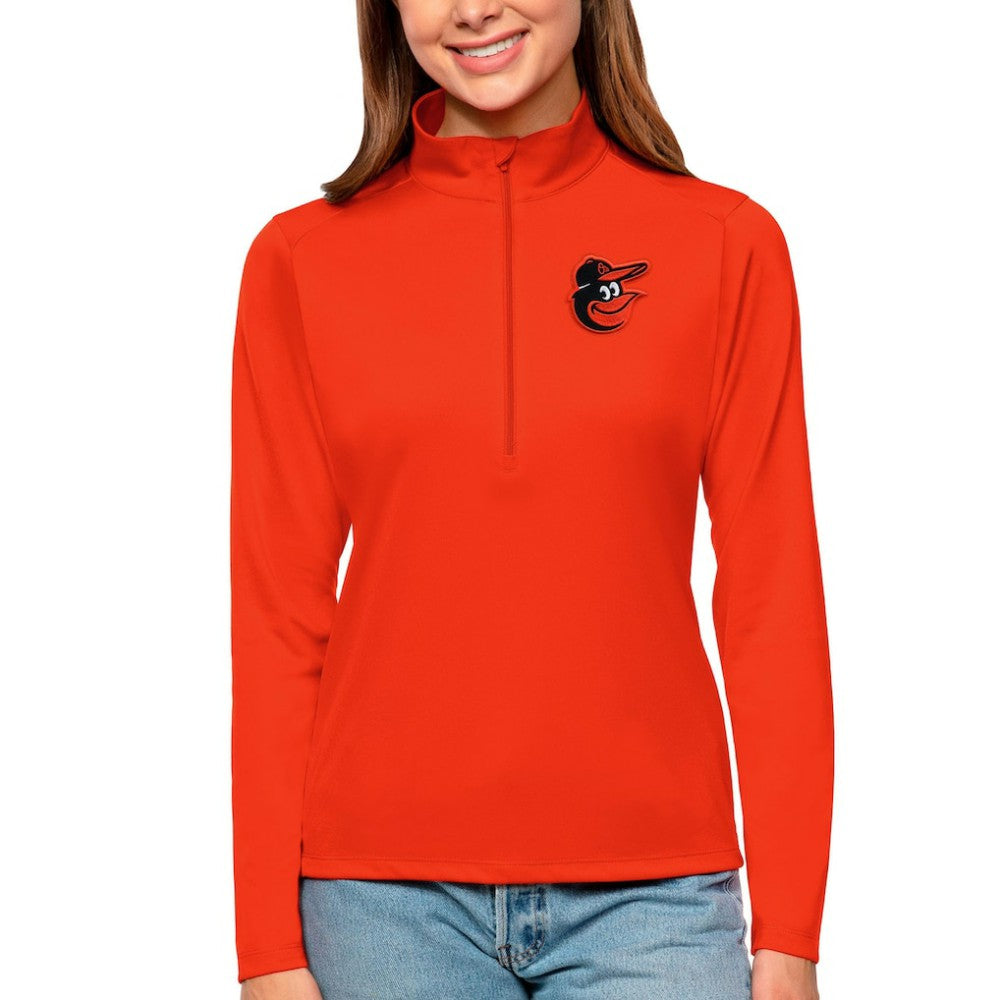 Baltimore Orioles Antigua Women's Tribute Quarter-Zip Pullover Top - MLB Pullover