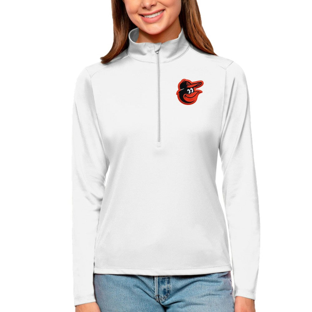 Baltimore Orioles Antigua Women's Tribute Quarter-Zip Pullover Top - MLB Pullover