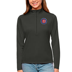 Chicago Cubs Antigua Women's Tribute Quarter-Zip Pullover Top - MLB Pullover