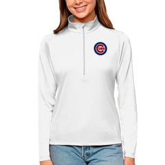 Chicago Cubs Antigua Women's Tribute Quarter-Zip Pullover Top - MLB Pullover