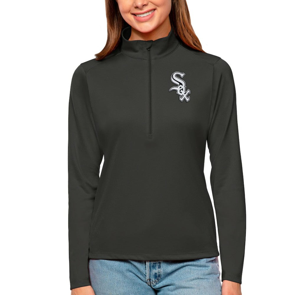 Chicago White Sox Antigua Women's Tribute Quarter-Zip Pullover Top - MLB Pullover
