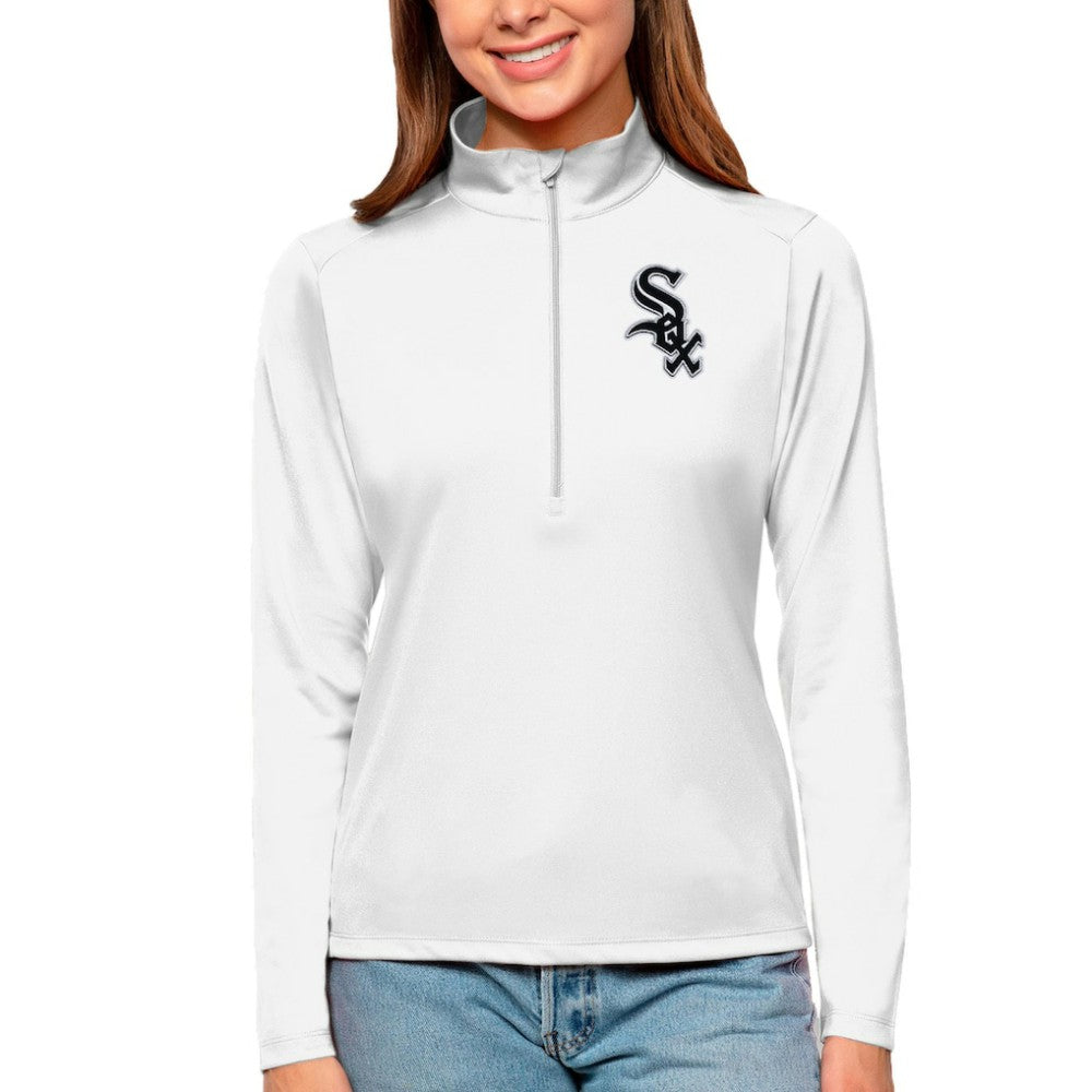 Chicago White Sox Antigua Women's Tribute Quarter-Zip Pullover Top - MLB Pullover