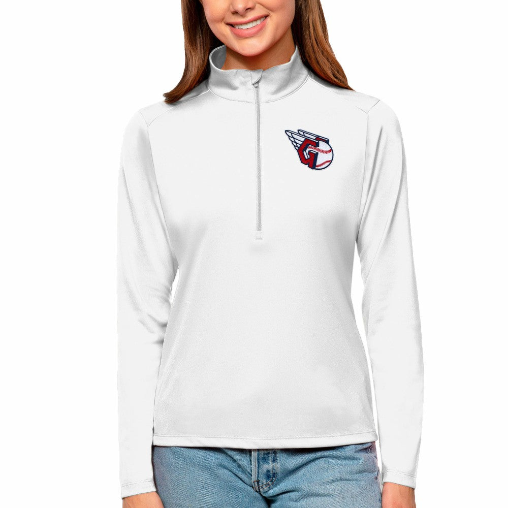 Cleveland Guardians Antigua Women's Tribute Quarter-Zip Pullover Top - MLB Pullover