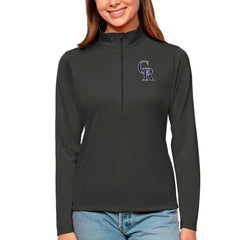 Colorado Rockies Antigua Women's Tribute Quarter-Zip Pullover Top - MLB Pullover