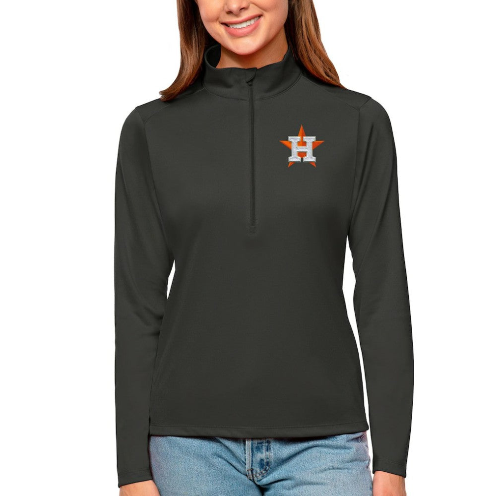 Houston Astros Antigua Women's Tribute Quarter-Zip Pullover Top - MLB Pullover