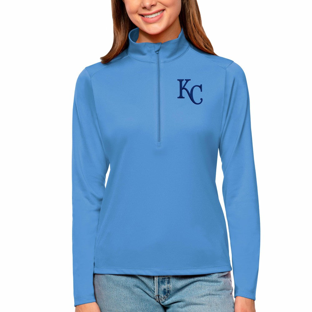 Kansas City Royals Antigua Women's Tribute Quarter-Zip Pullover Top - MLB Pullover