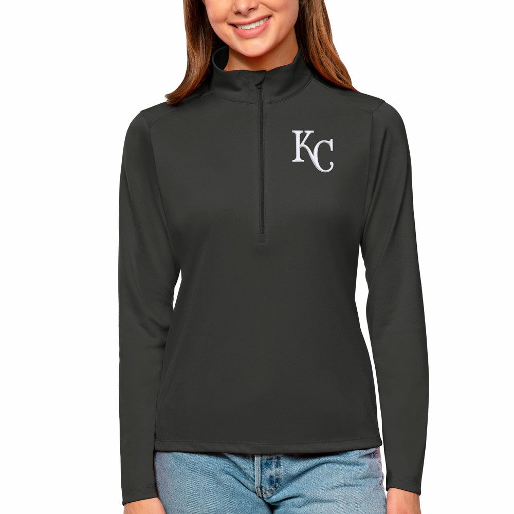 Kansas City Royals Antigua Women's Tribute Quarter-Zip Pullover Top - MLB Pullover
