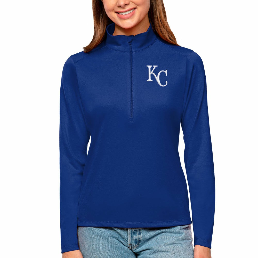 Kansas City Royals Antigua Women's Tribute Quarter-Zip Pullover Top - MLB Pullover