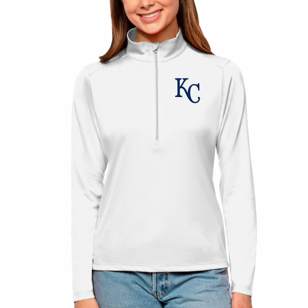 Kansas City Royals Antigua Women's Tribute Quarter-Zip Pullover Top - MLB Pullover