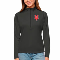 New York Mets Antigua Women's Tribute Quarter-Zip Pullover Top - MLB Pullover