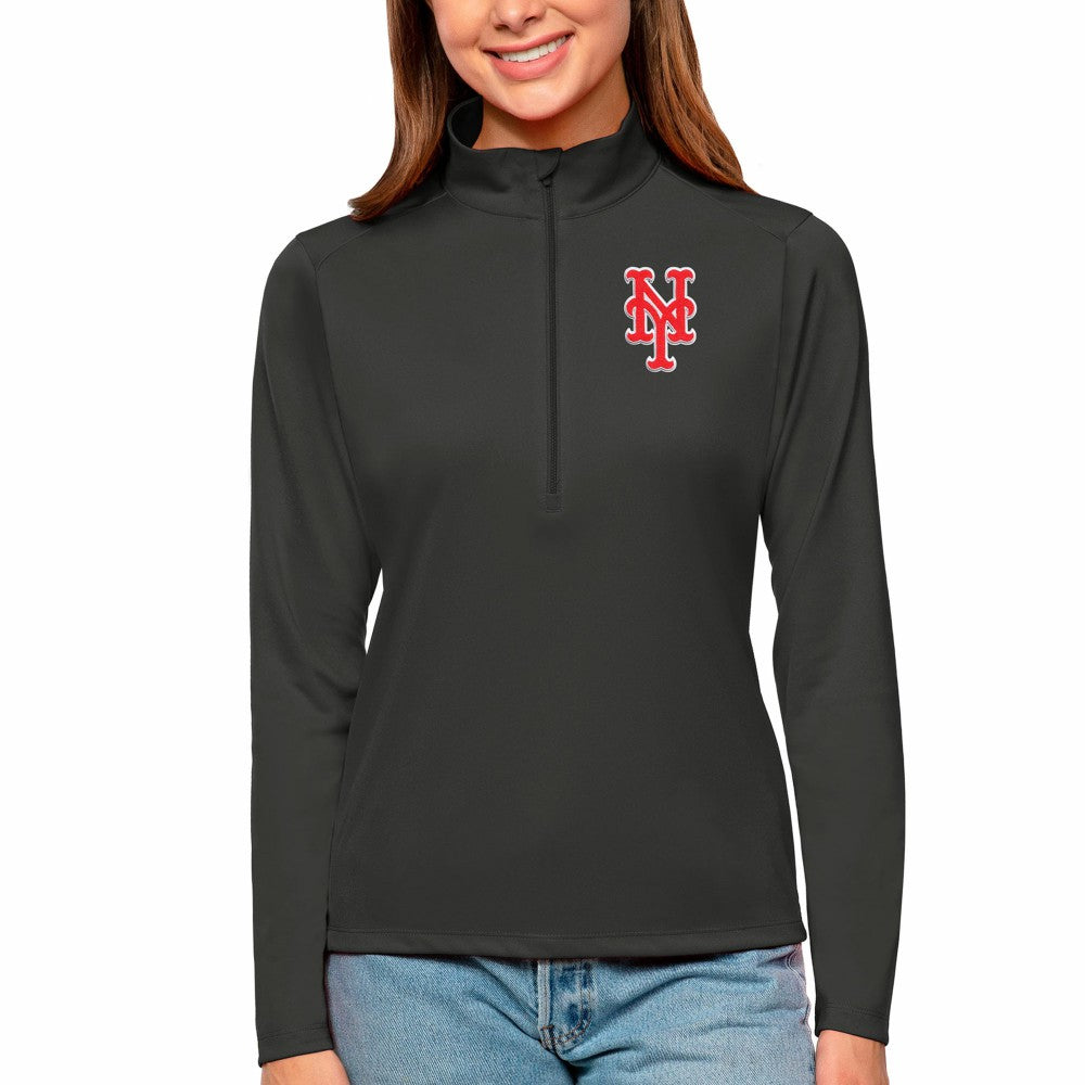 New York Mets Antigua Women's Tribute Quarter-Zip Pullover Top - MLB Pullover
