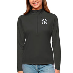 New York Yankees Antigua Women's Tribute Quarter-Zip Pullover Top - MLB Pullover