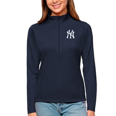 New York Yankees Antigua Women's Tribute Quarter-Zip Pullover Top - MLB Pullover