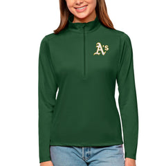 Athletics Antigua Women's Tribute Quarter-Zip Pullover Top - MLB Pullover