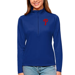 Philadelphia Phillies Antigua Women's Tribute Quarter-Zip Pullover Top - MLB Pullover
