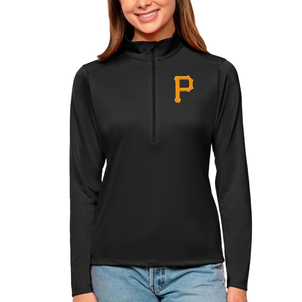 Pittsburgh Pirates Antigua Women's Tribute Quarter-Zip Pullover Top - MLB Pullover
