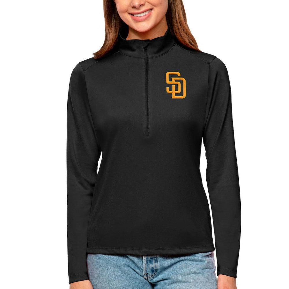 San Diego Padres Antigua Women's Tribute Quarter-Zip Pullover Top - MLB Pullover