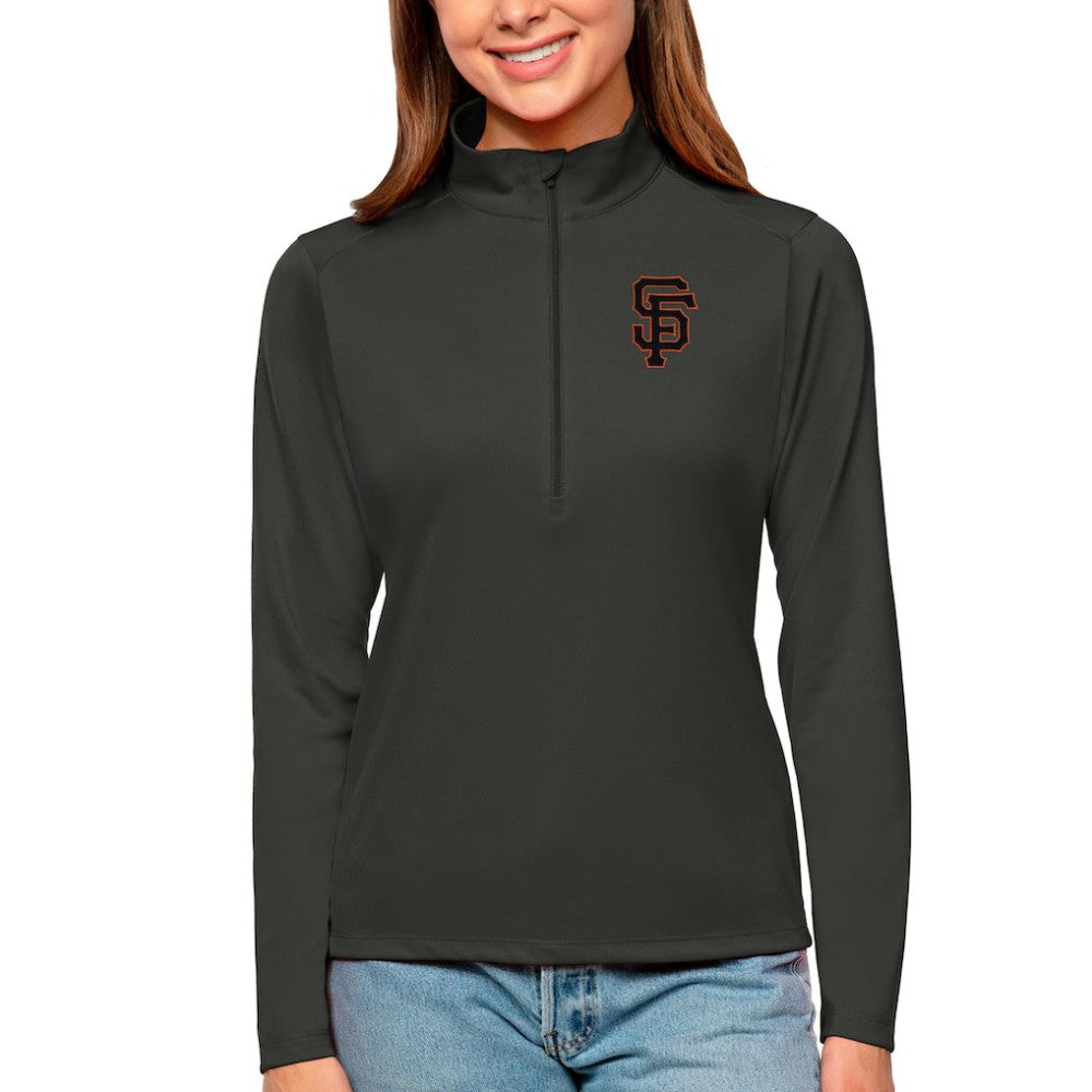 San Francisco Giants Antigua Women's Tribute Quarter-Zip Pullover Top - MLB Pullover