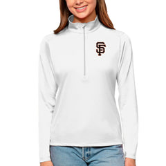 San Francisco Giants Antigua Women's Tribute Quarter-Zip Pullover Top - MLB Pullover