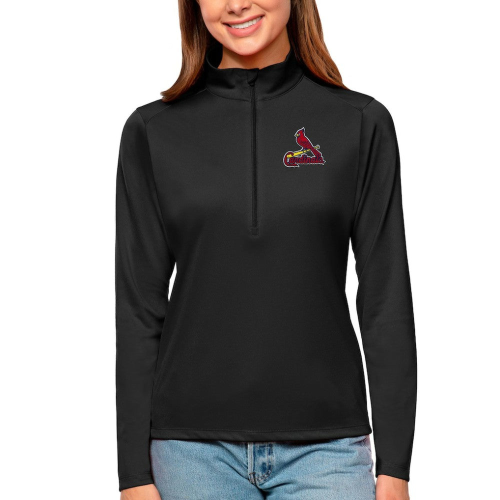 St. Louis Cardinals Antigua Women's Tribute Quarter-Zip Pullover Top - MLB Pullover